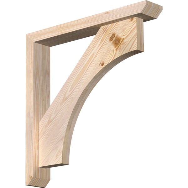 Ekena Millwork Westlake Slat Smooth Bracket w/ Offset Brace, Douglas Fir, 3 1/2"W x 22"D x 22"H BKT0402X22X22WTL06SDF - main
